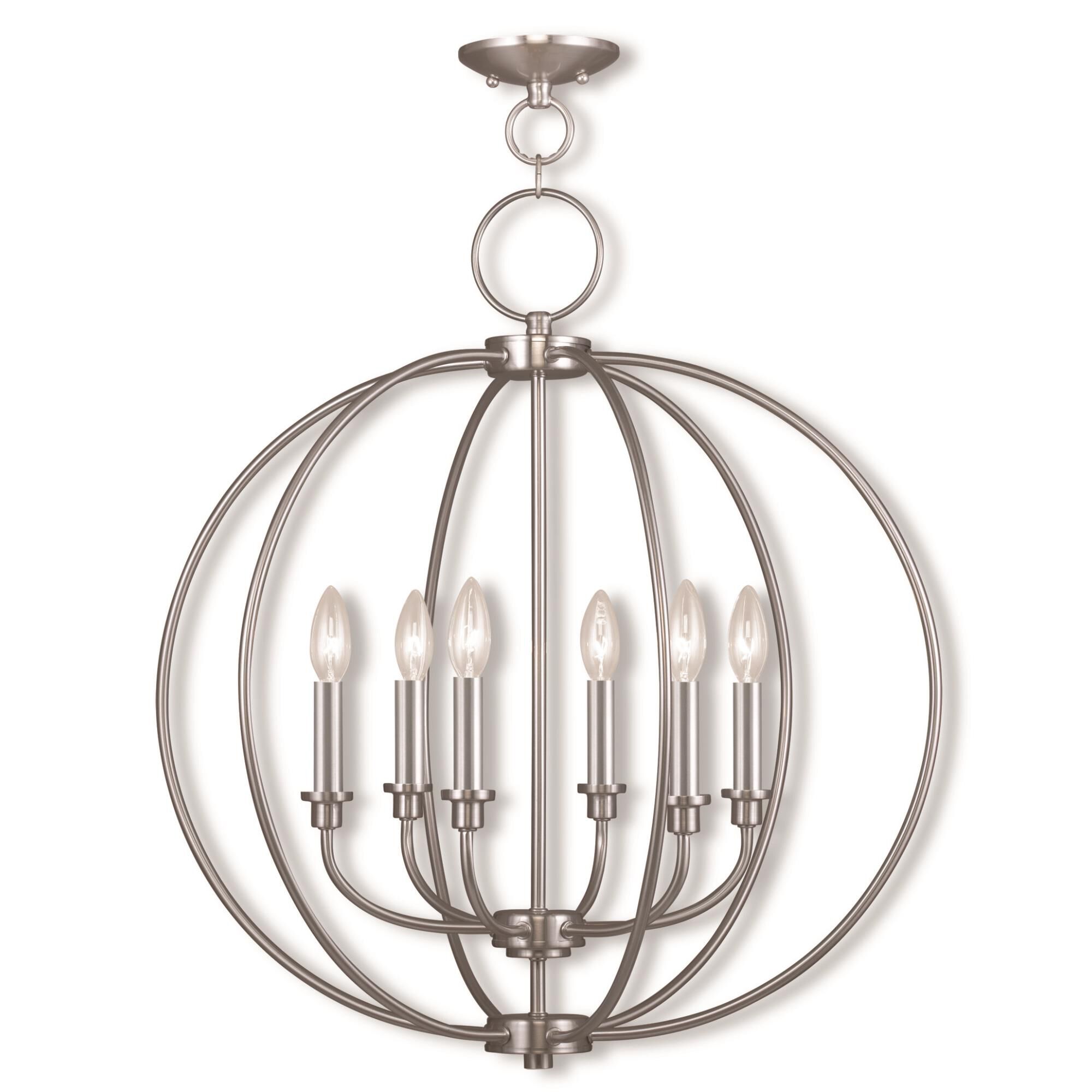 Milania 25 Inch 6 Light Chandelier by Livex Lighting